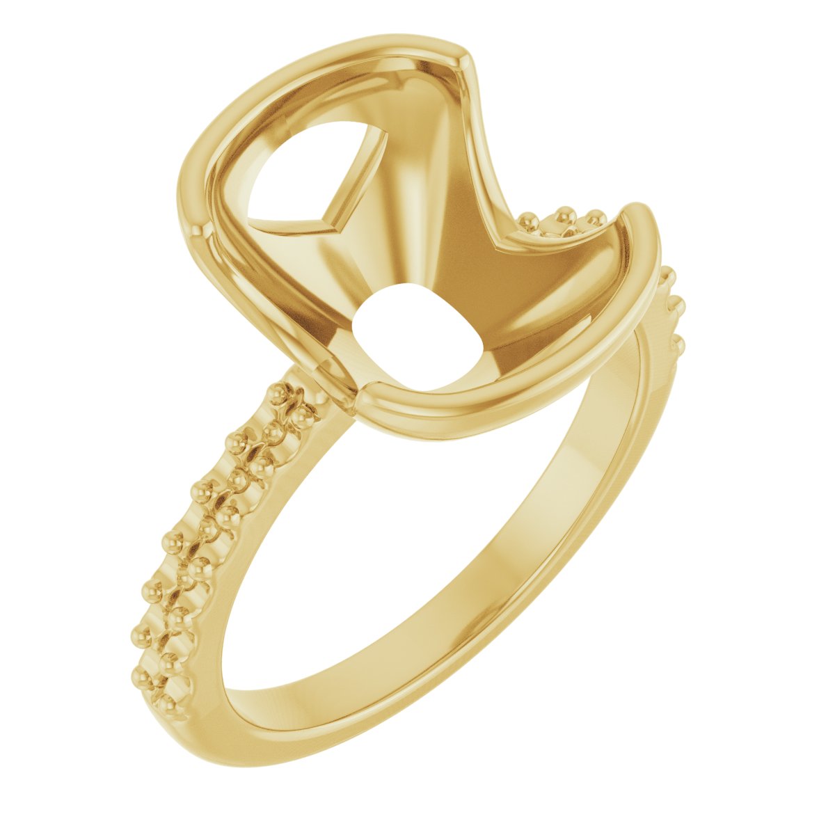 Half-Bezel Engagement Ring