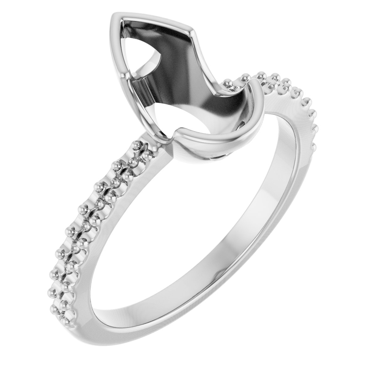 Half-Bezel Engagement Ring