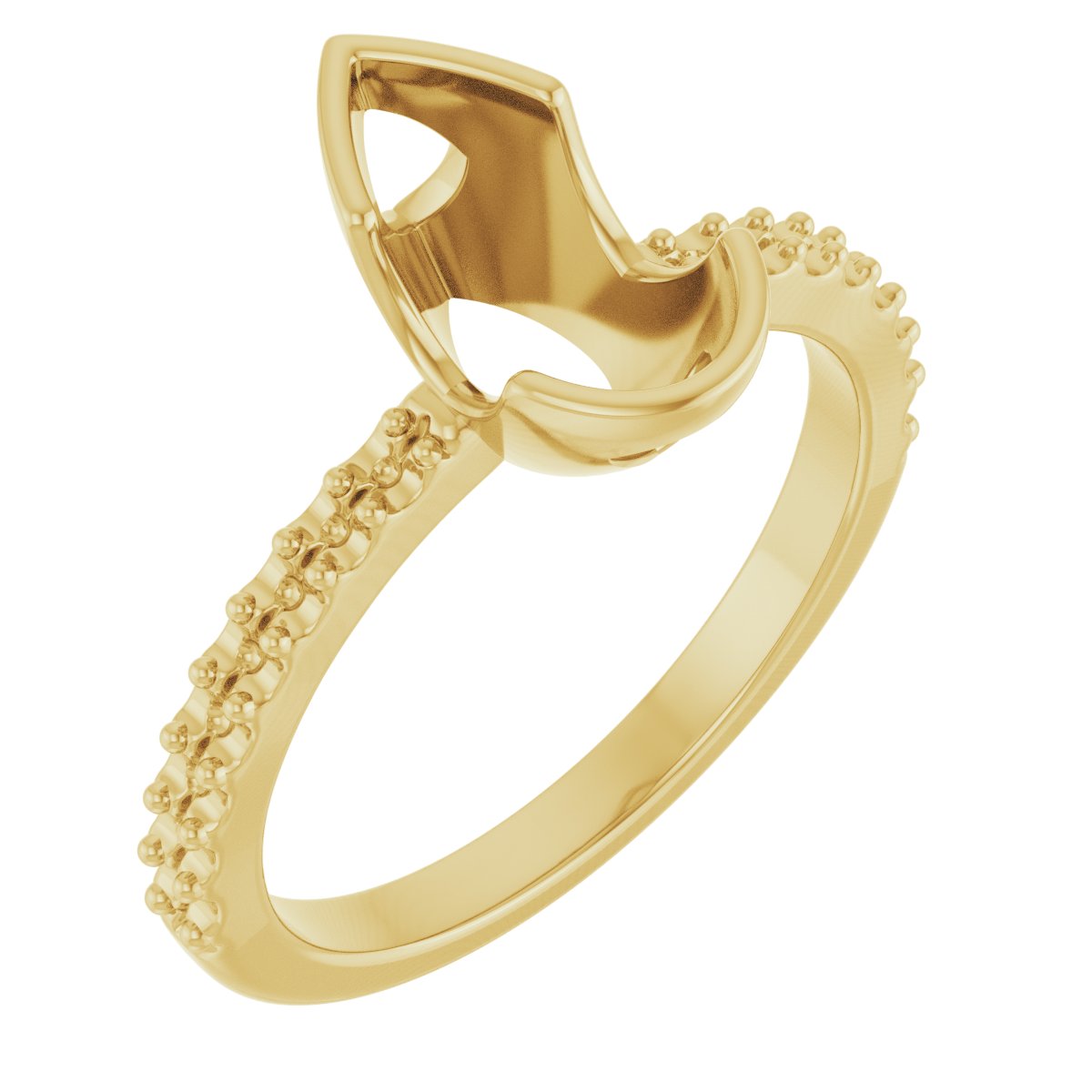 Half-Bezel Engagement Ring