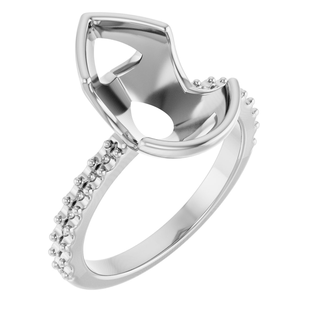 Half-Bezel Engagement Ring