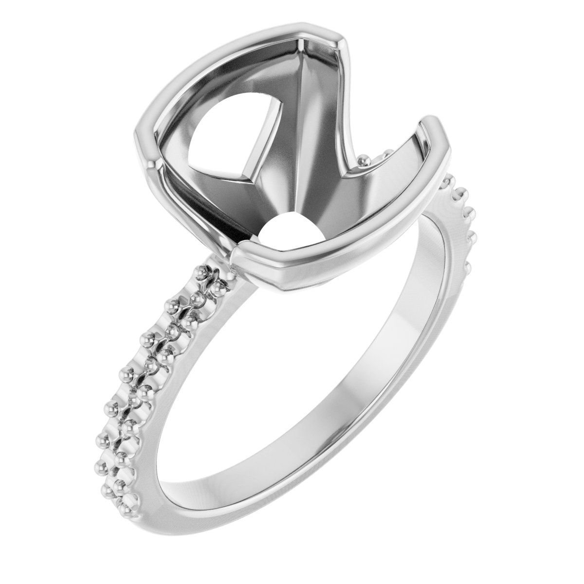 Half-Bezel Engagement Ring