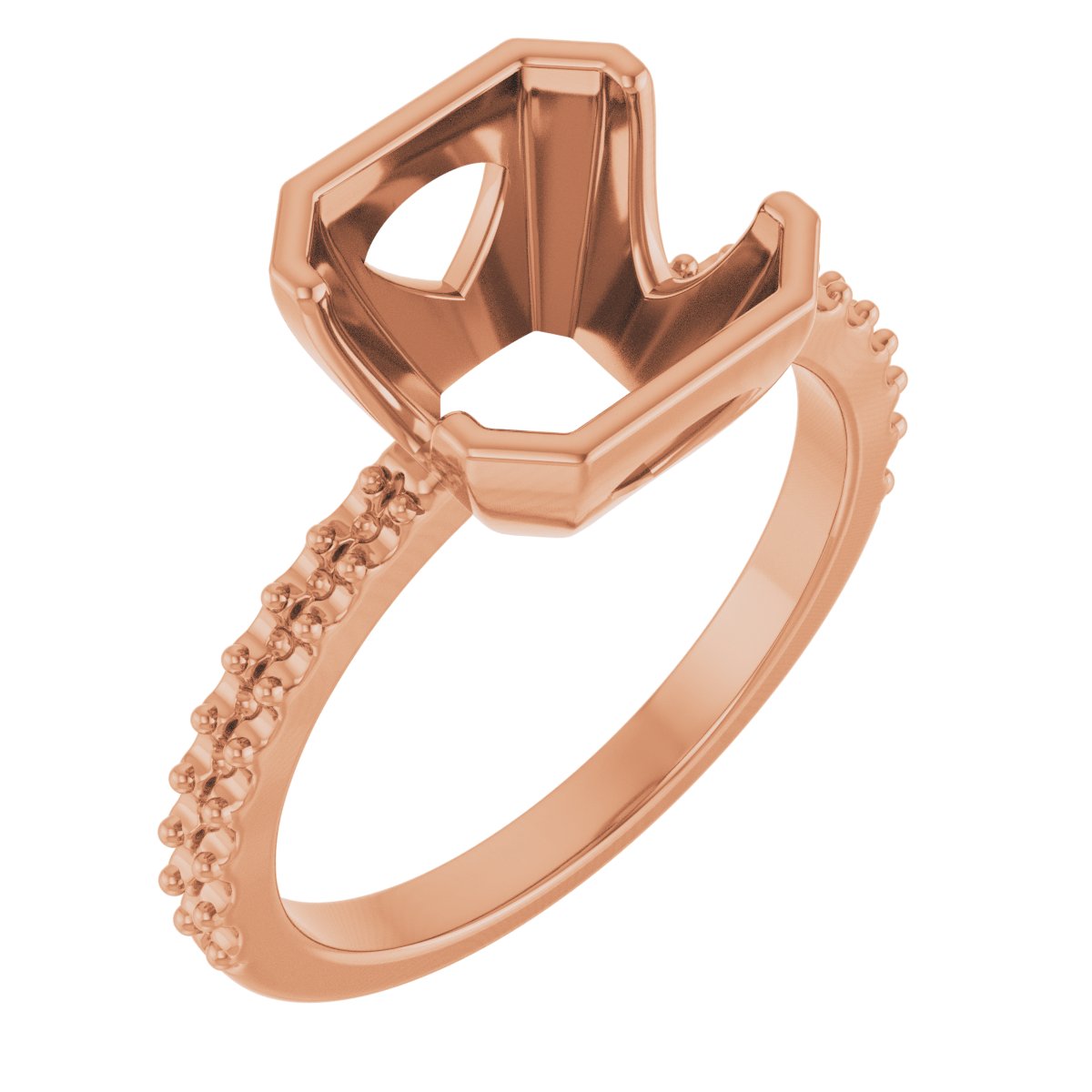 Half-Bezel Engagement Ring