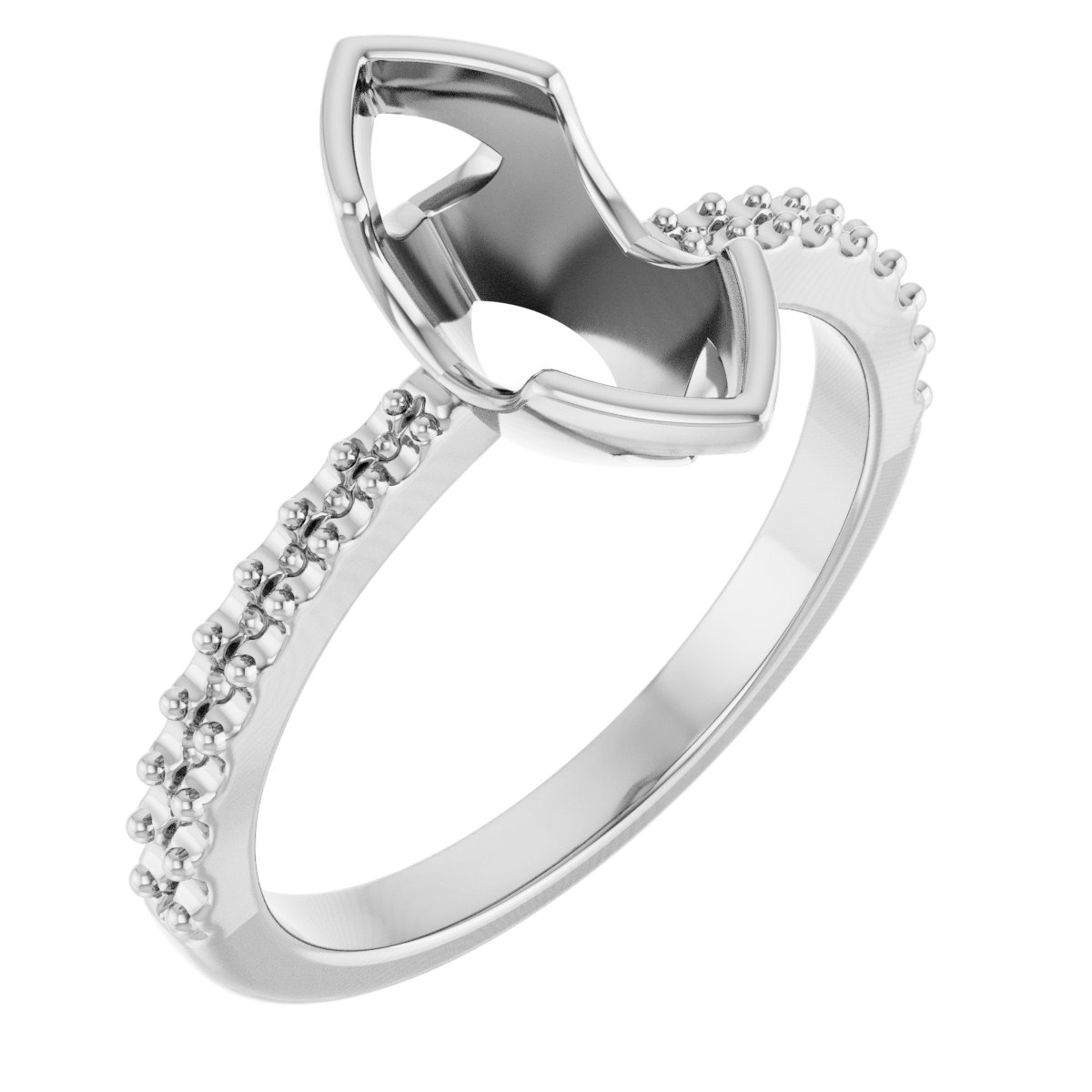 Half-Bezel Engagement Ring