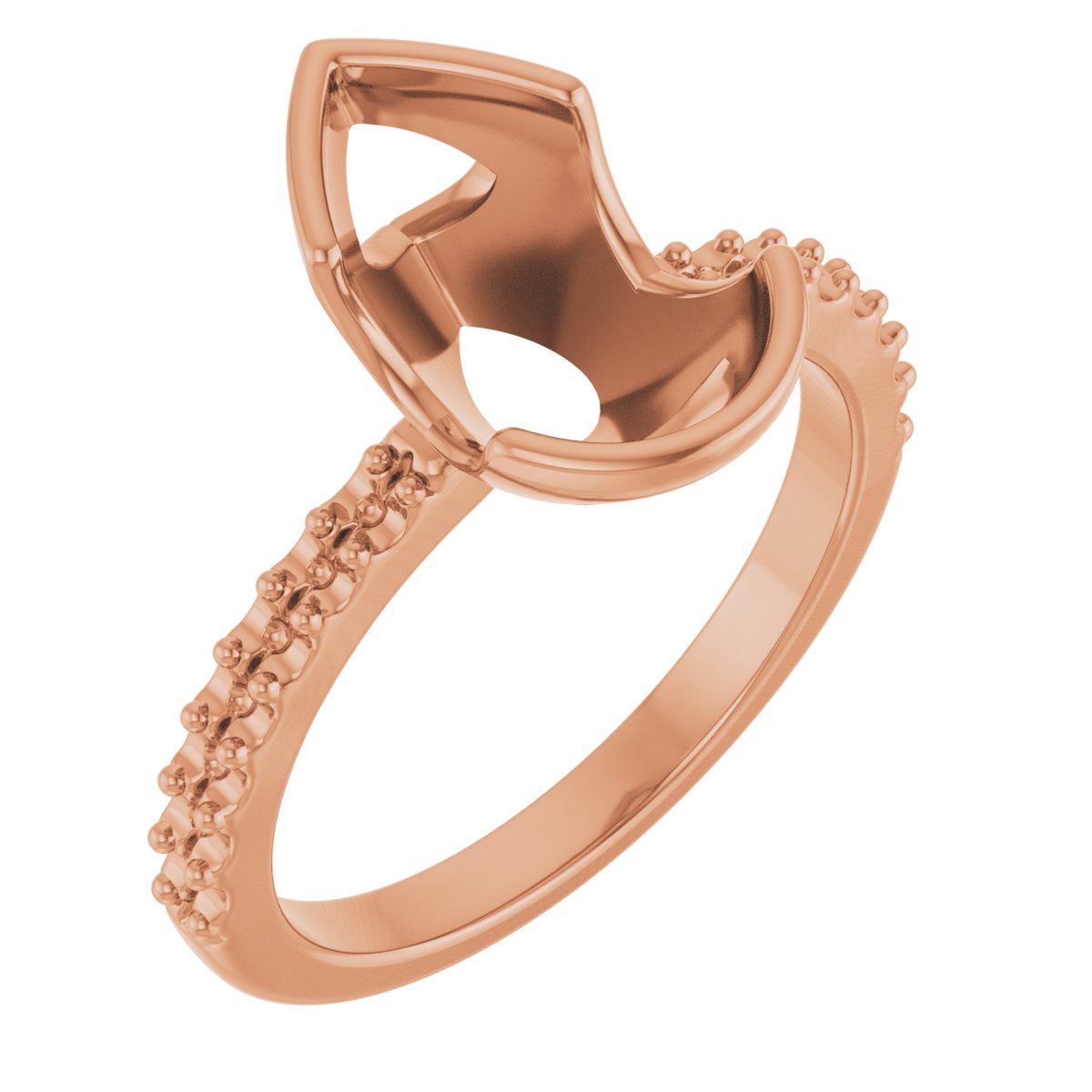 Half-Bezel Engagement Ring