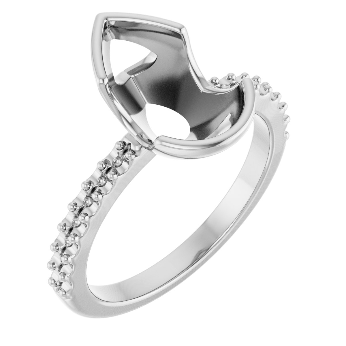 Half-Bezel Engagement Ring