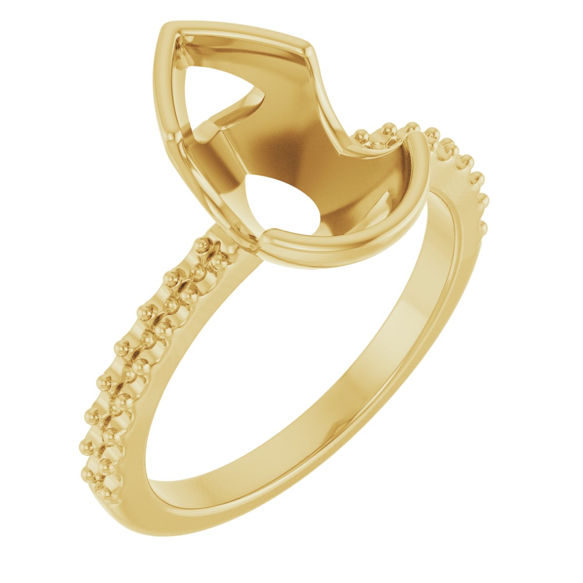 Half-Bezel Engagement Ring