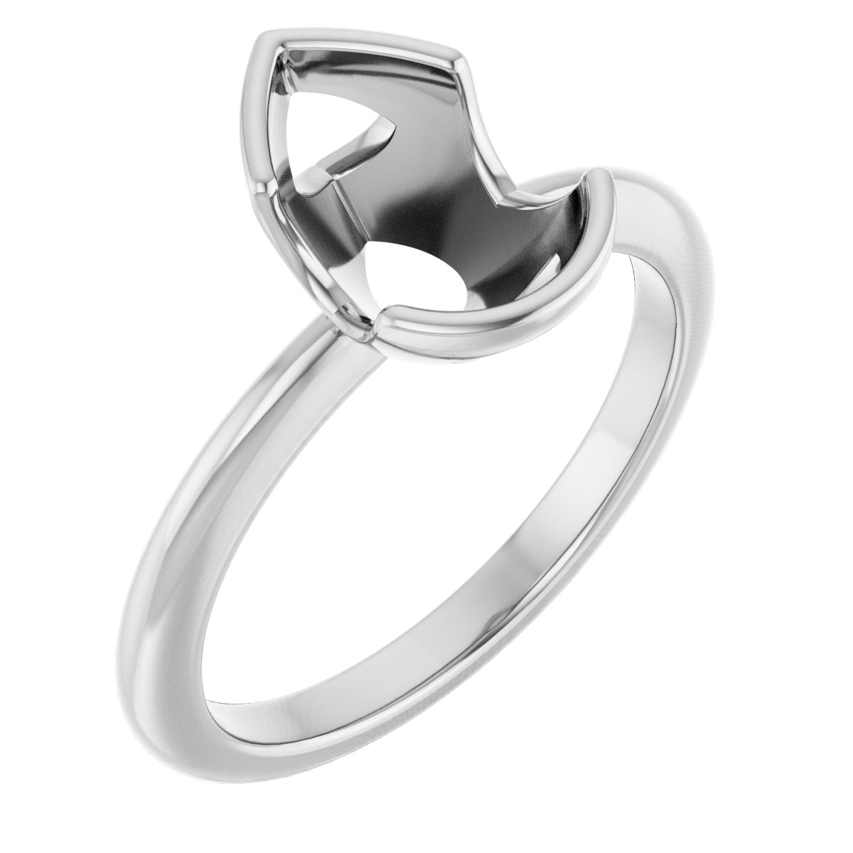 Half-Bezel Engagement Ring