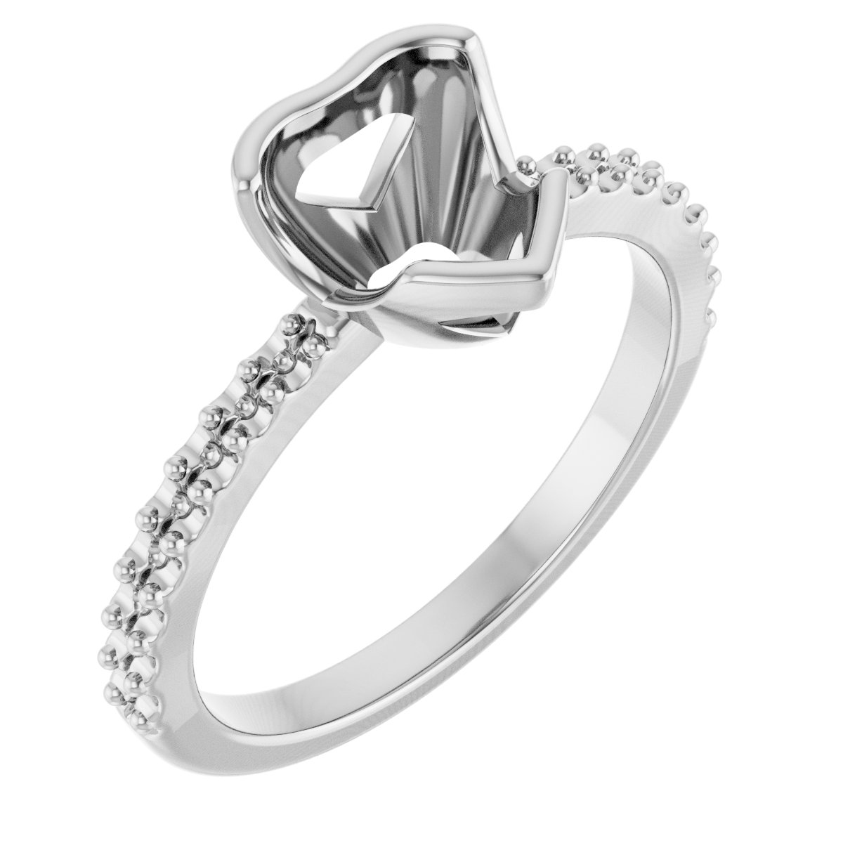 Half-Bezel Engagement Ring