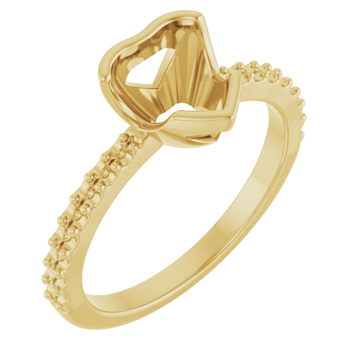 Half-Bezel Engagement Ring