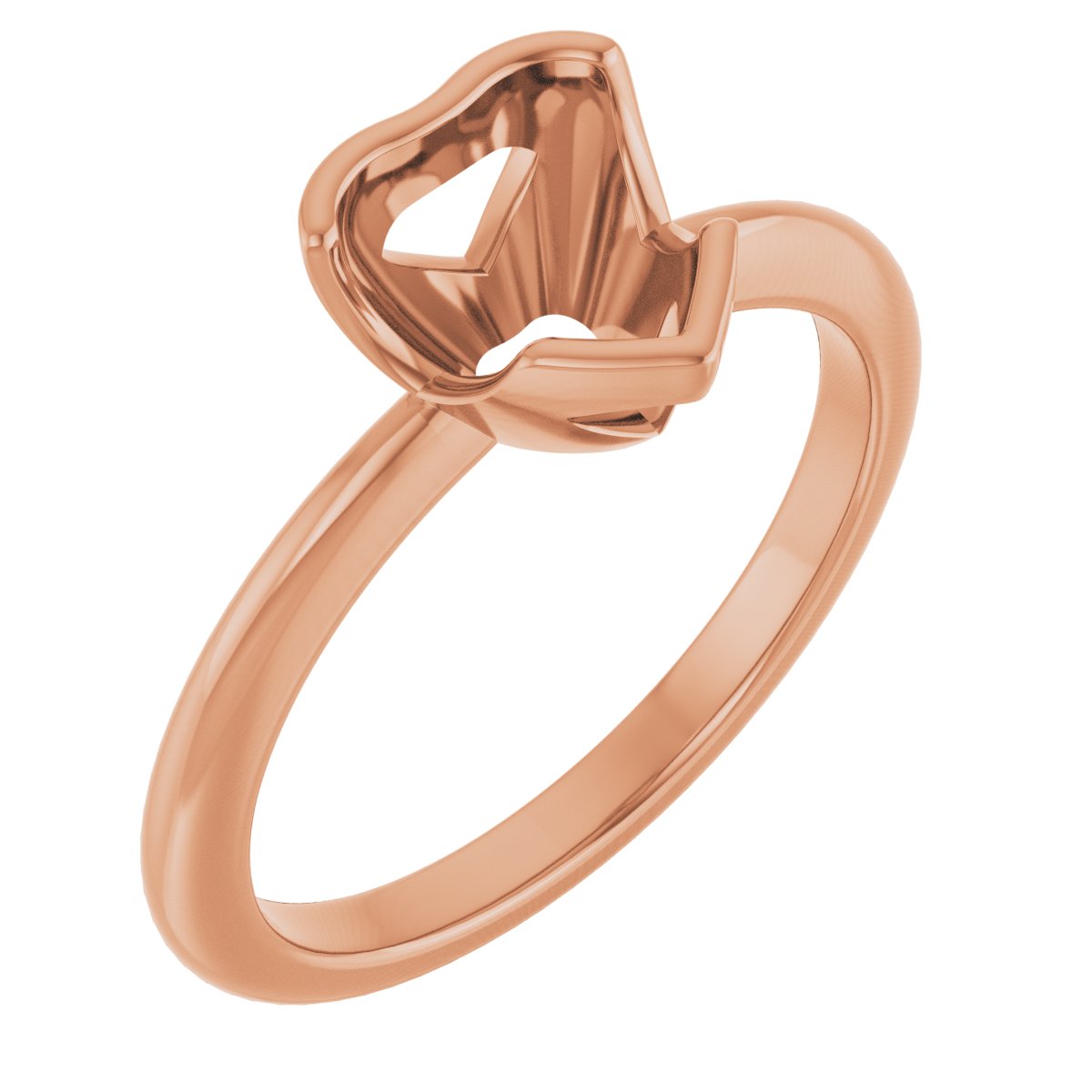 Half-Bezel Engagement Ring