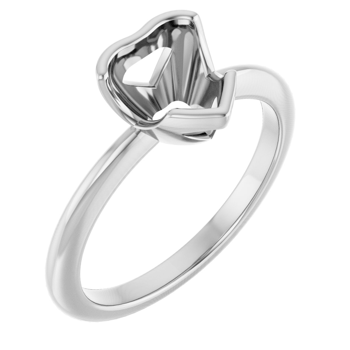 Half-Bezel Engagement Ring