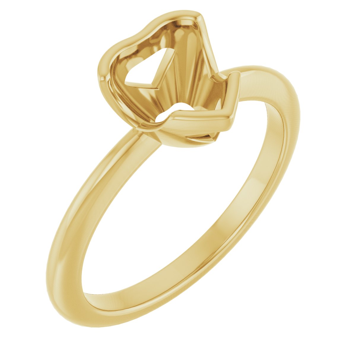 Half-Bezel Engagement Ring