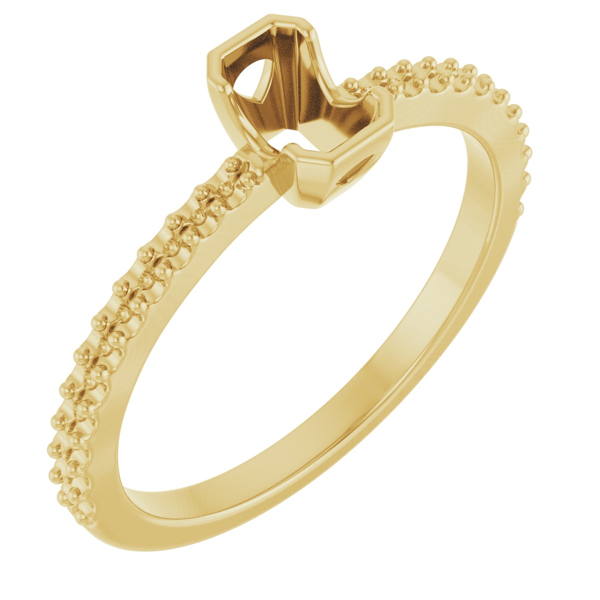 Half-Bezel Engagement Ring