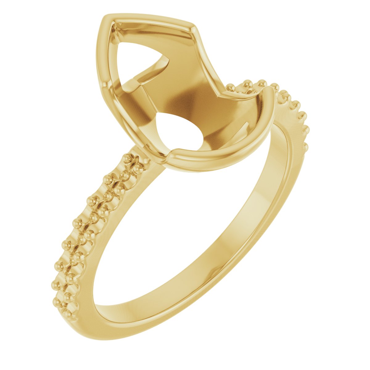 Half-Bezel Engagement Ring