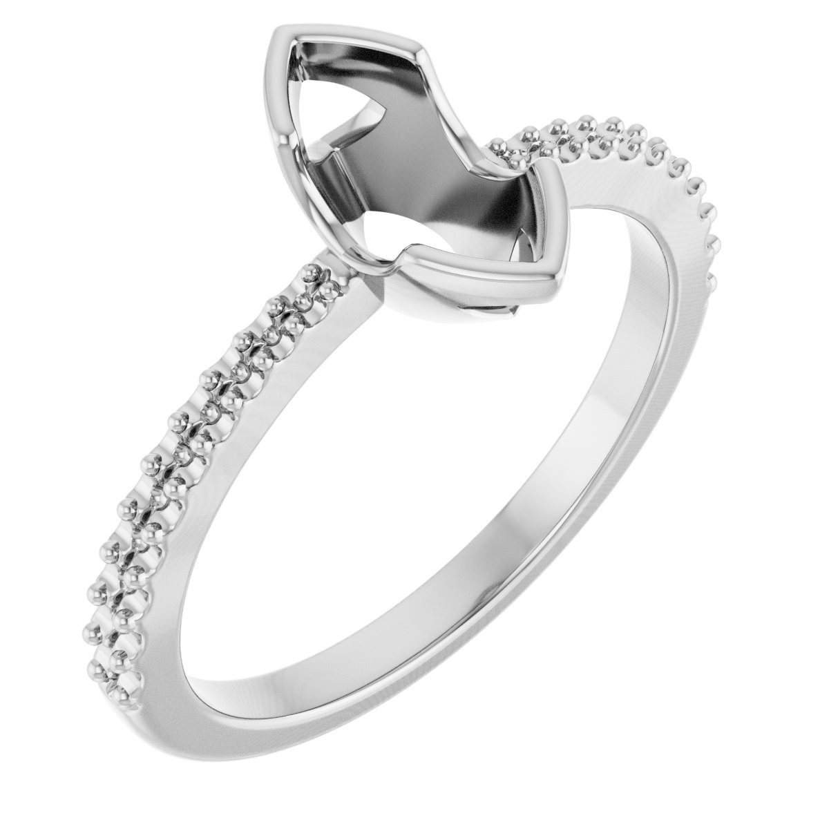 Half-Bezel Engagement Ring