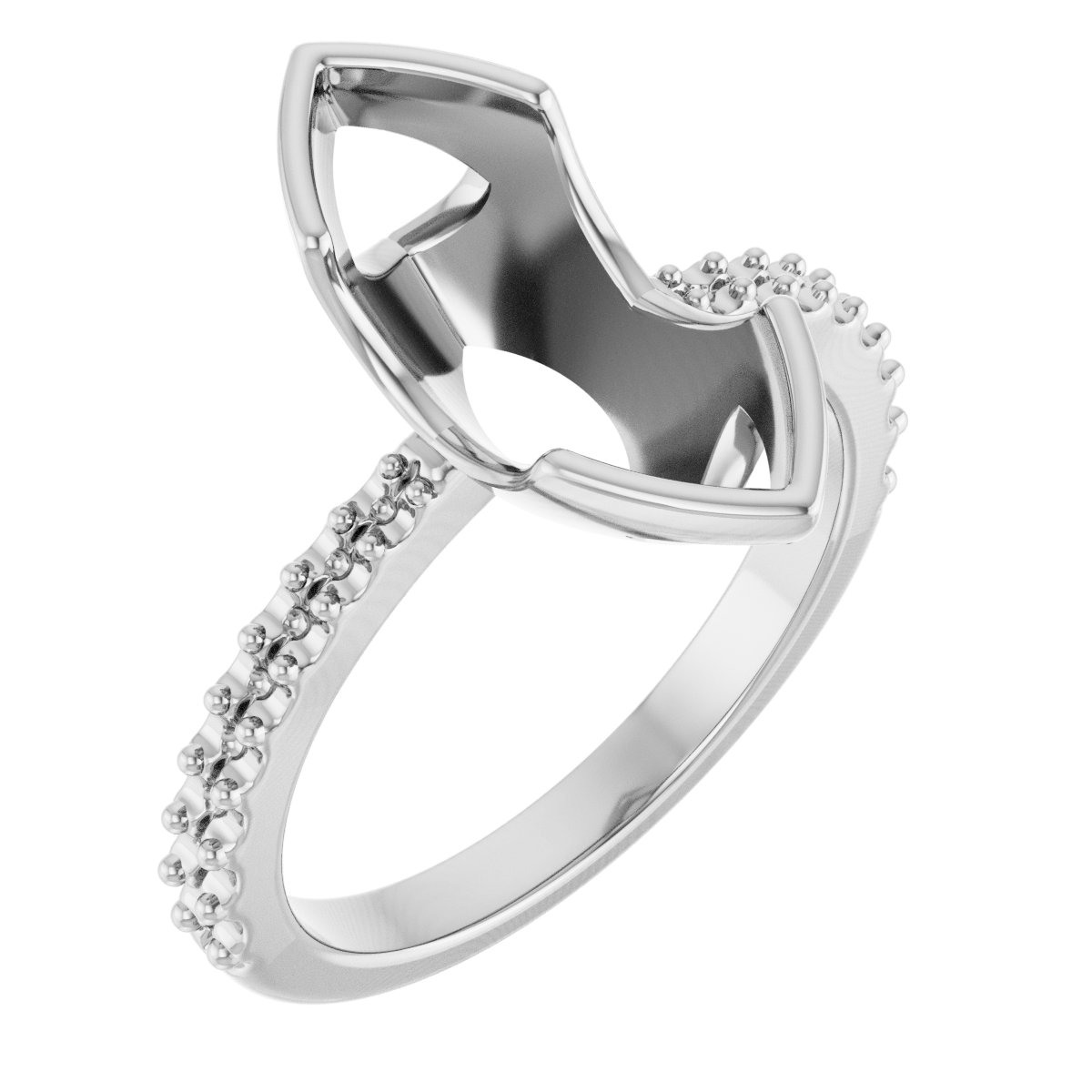 Half-Bezel Engagement Ring