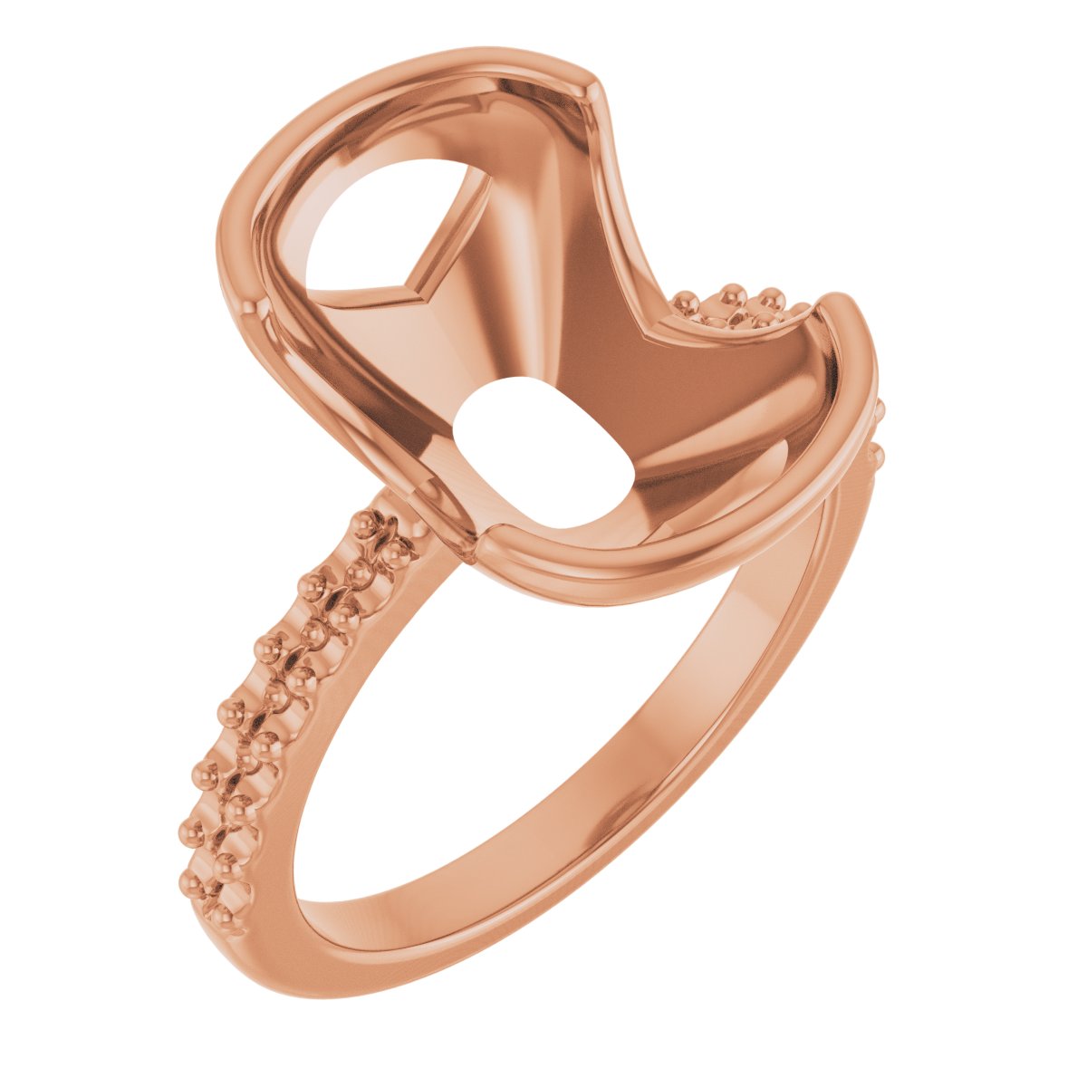 Half-Bezel Engagement Ring
