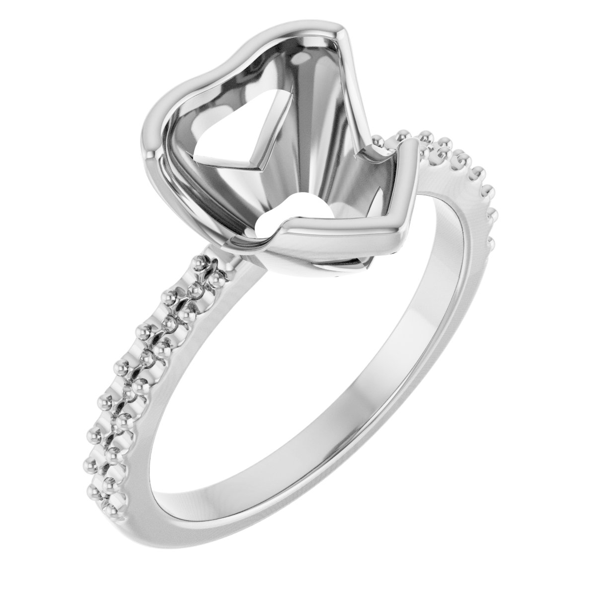 Half-Bezel Engagement Ring