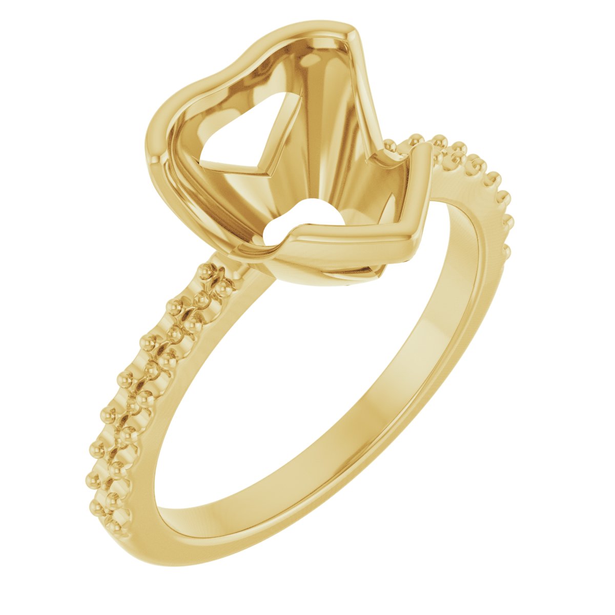 Half-Bezel Engagement Ring