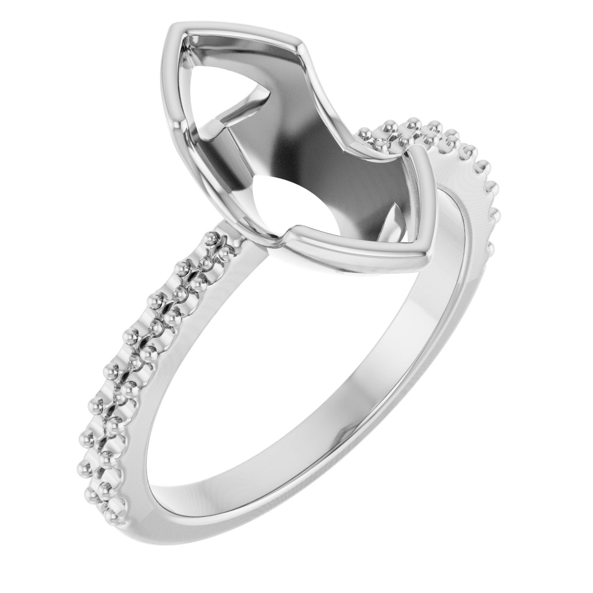 Half-Bezel Engagement Ring