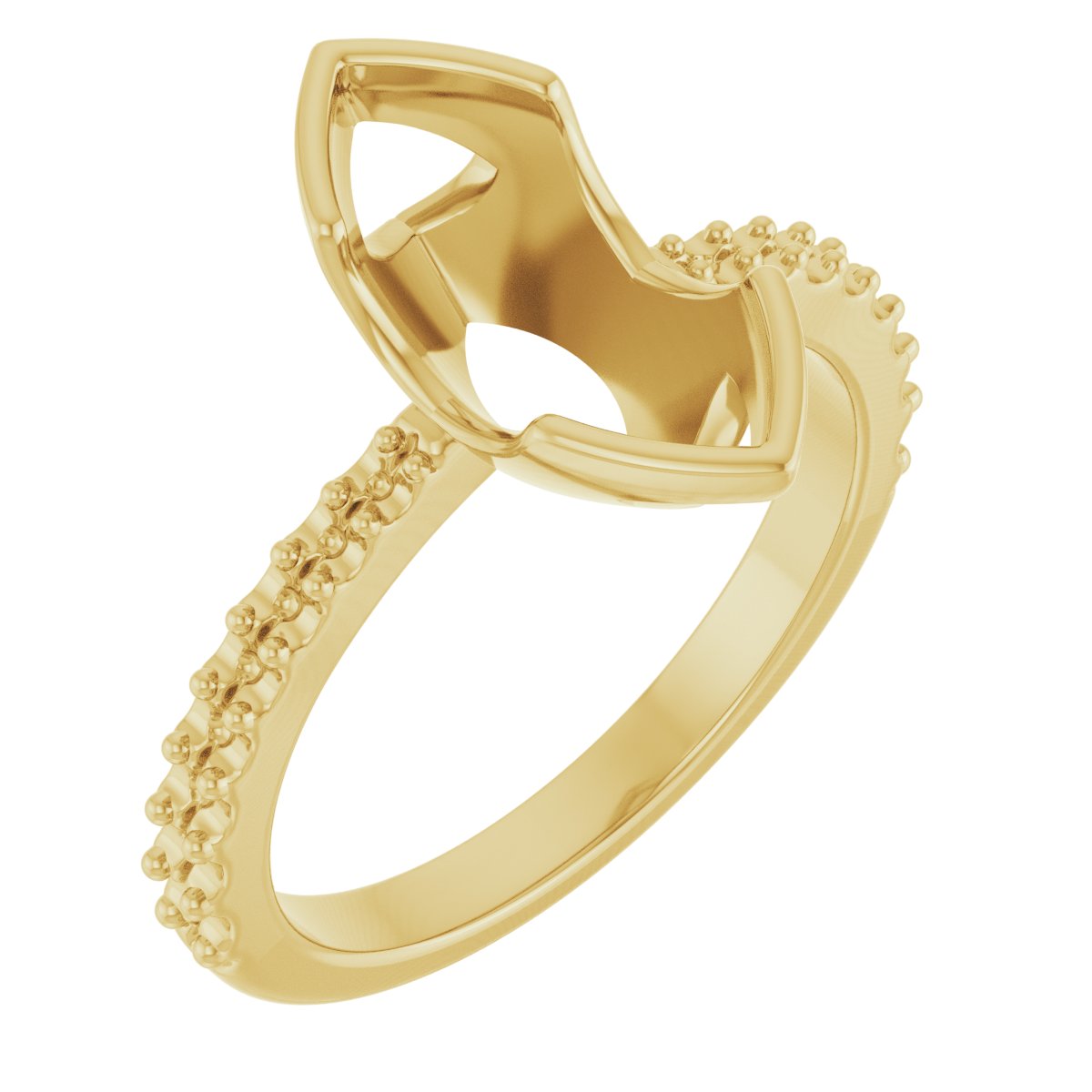 Half-Bezel Engagement Ring
