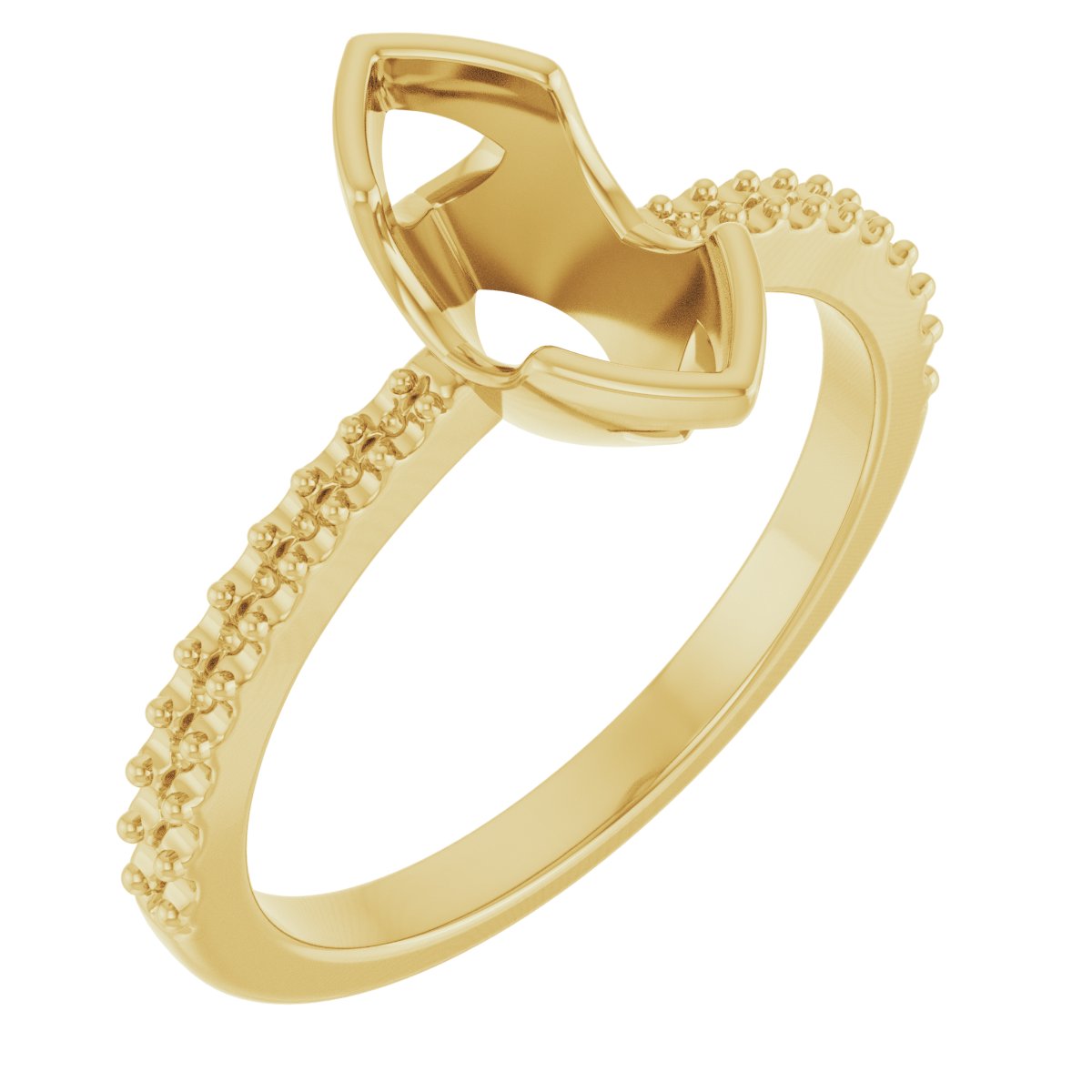 Half-Bezel Engagement Ring