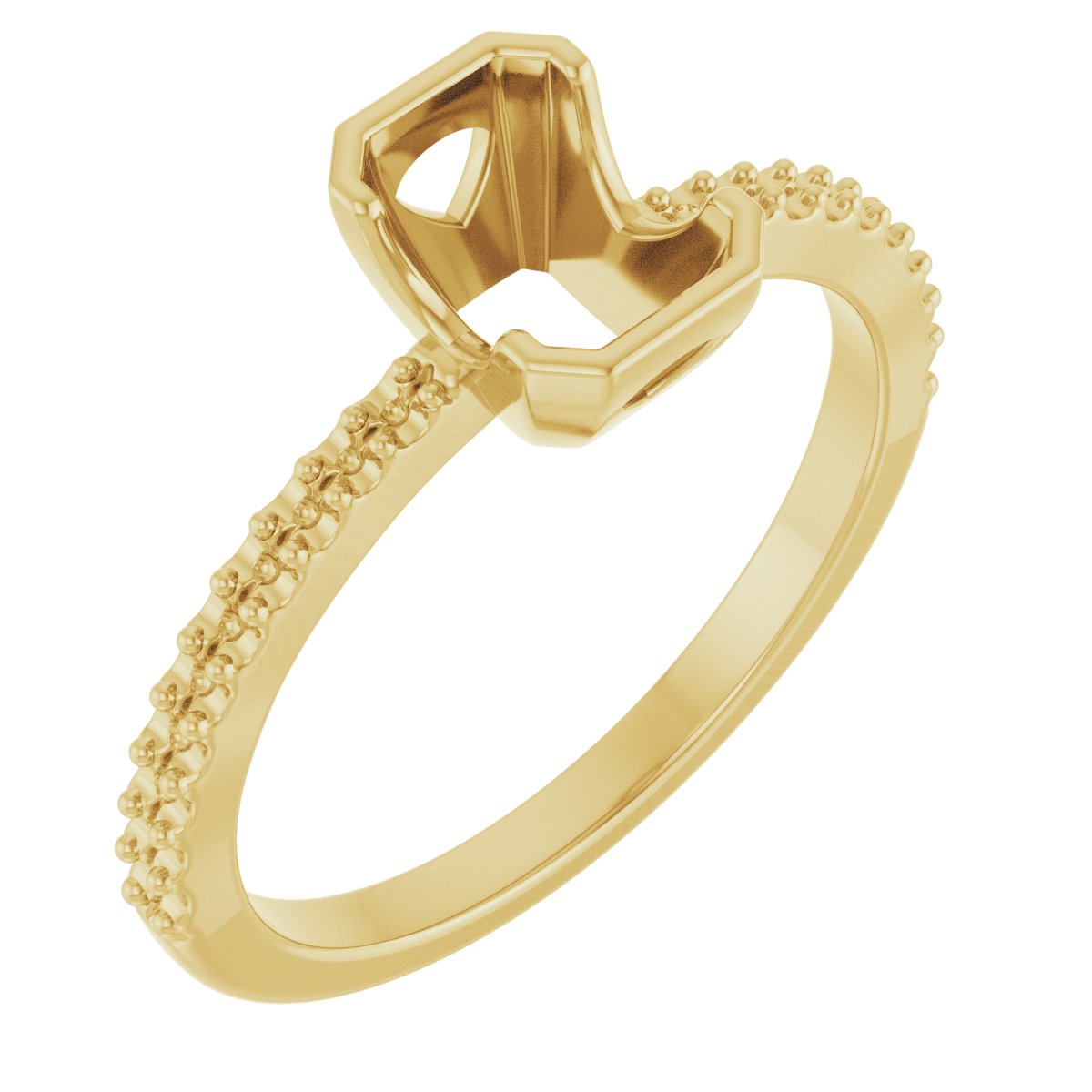 Half-Bezel Engagement Ring