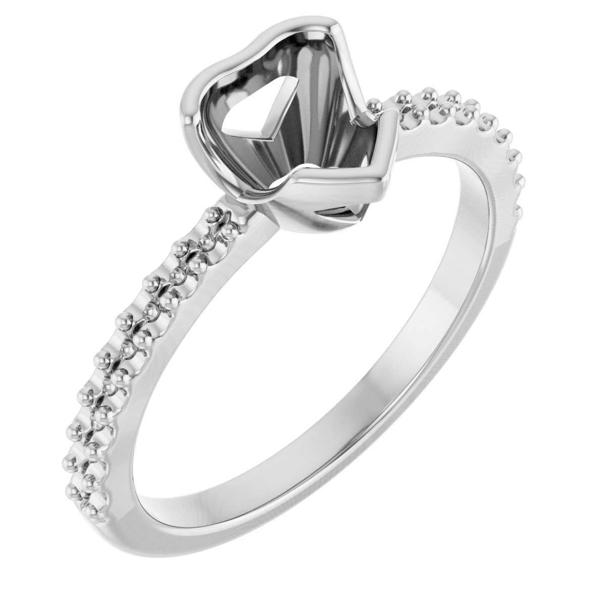 Half-Bezel Engagement Ring