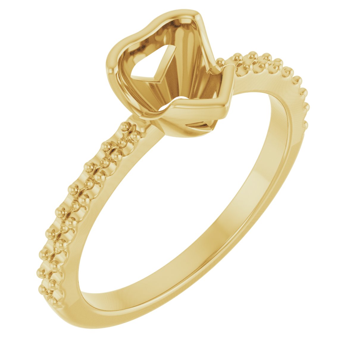 Half-Bezel Engagement Ring