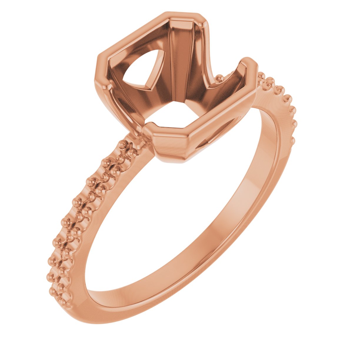 Half-Bezel Engagement Ring