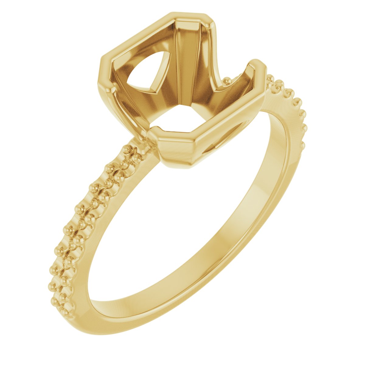 Half-Bezel Engagement Ring