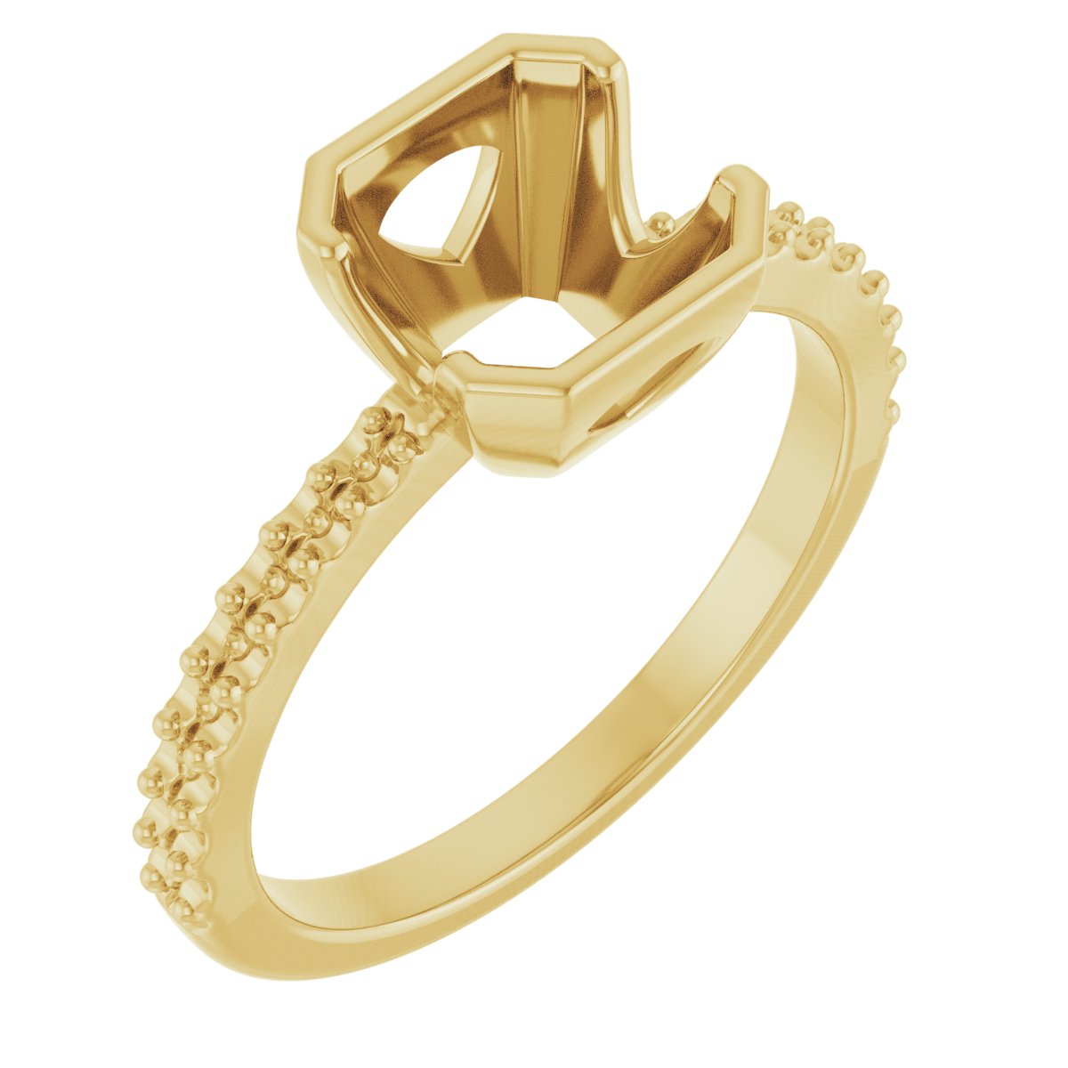 Half-Bezel Engagement Ring