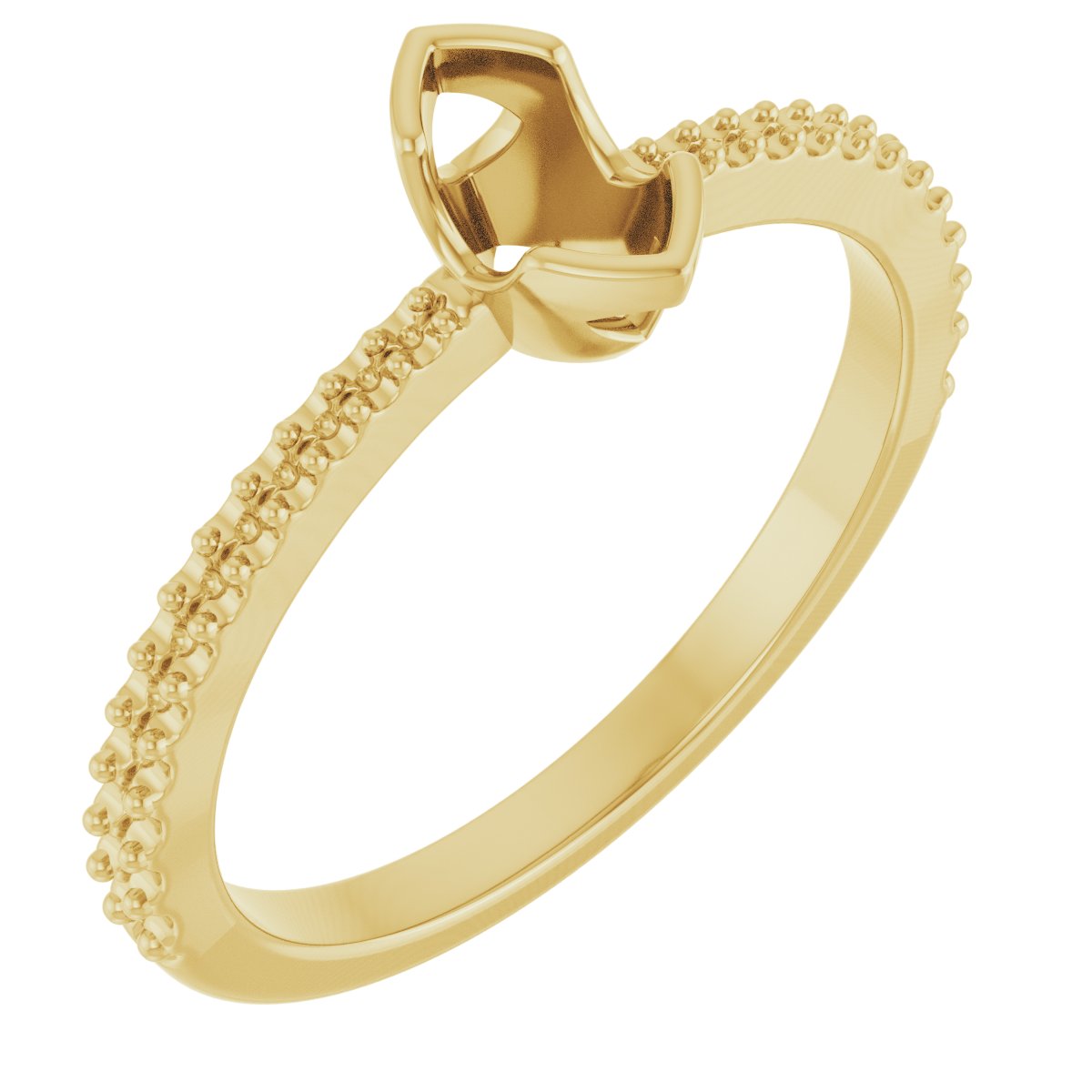 Half-Bezel Engagement Ring
