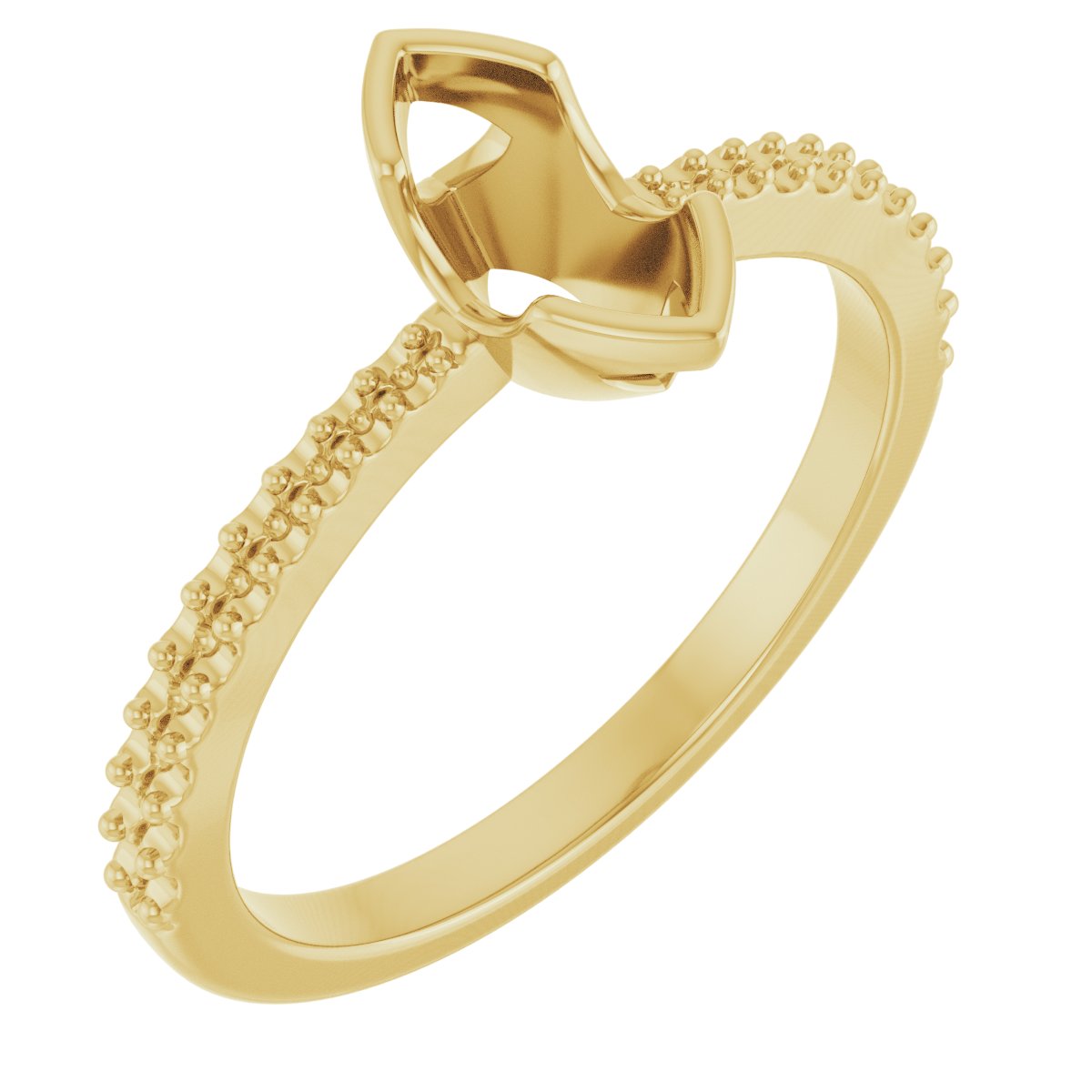 Half-Bezel Engagement Ring