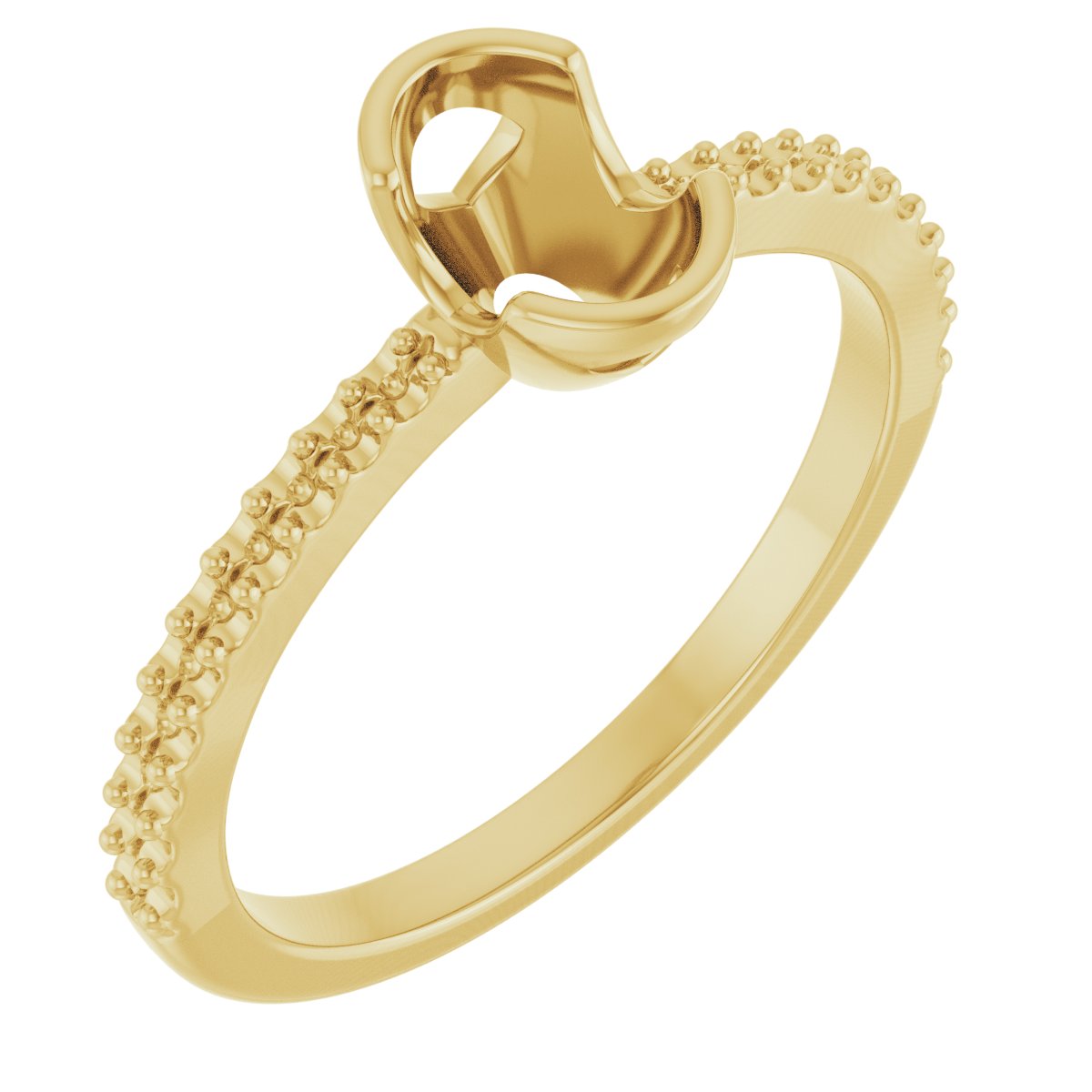 Half-Bezel Engagement Ring