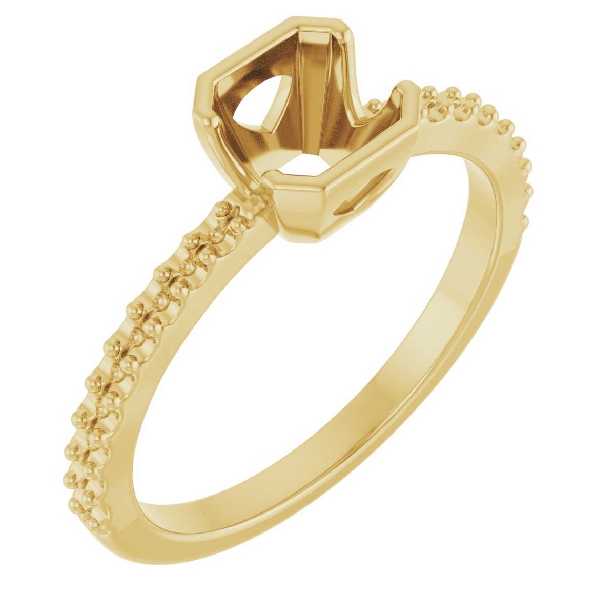 Half-Bezel Engagement Ring