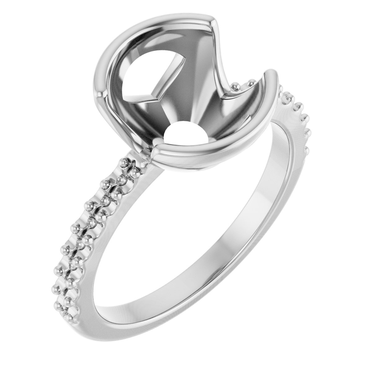 Half-Bezel Engagement Ring