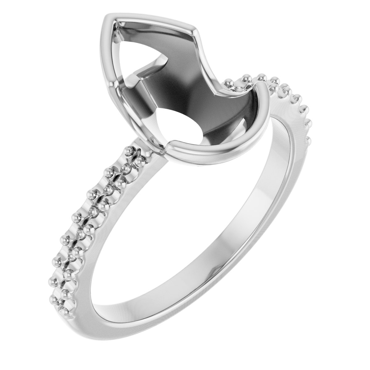 Half-Bezel Engagement Ring