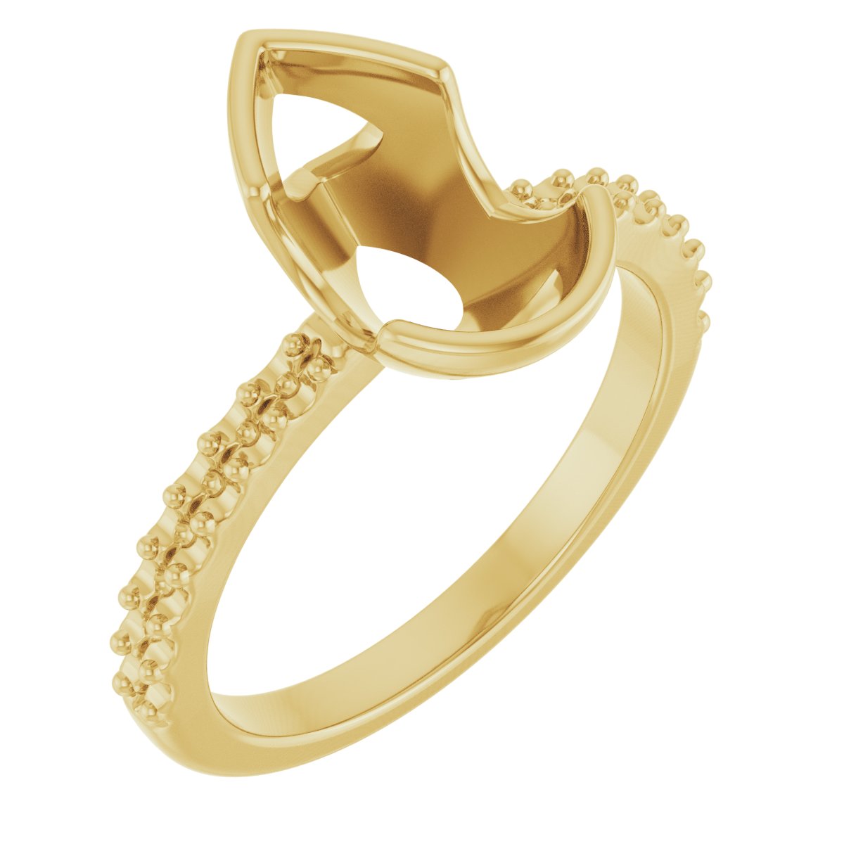 Half-Bezel Engagement Ring