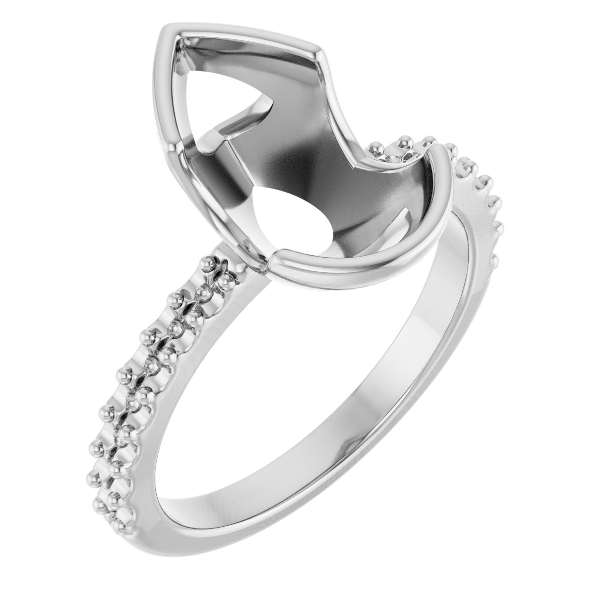 Half-Bezel Engagement Ring