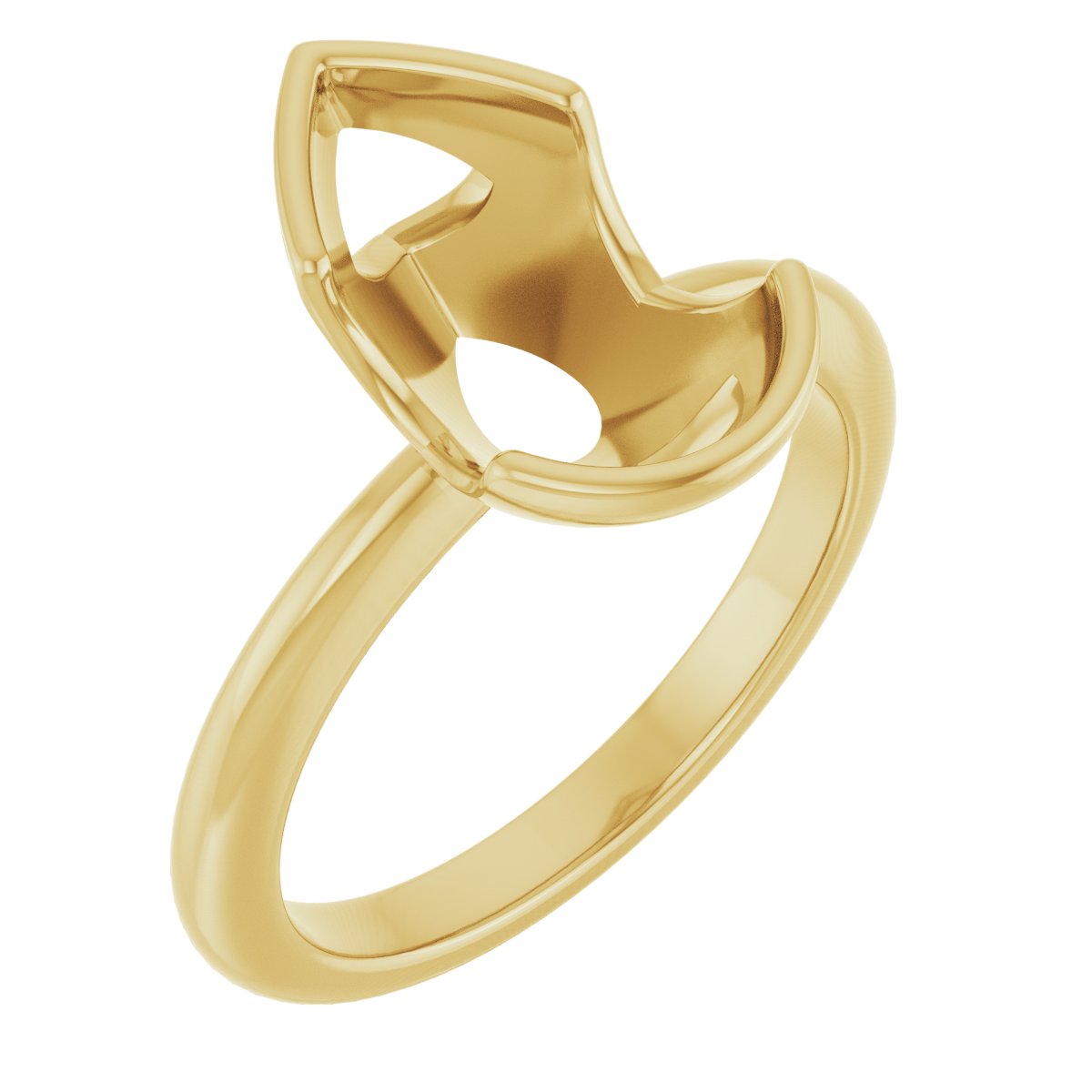 Half-Bezel Engagement Ring