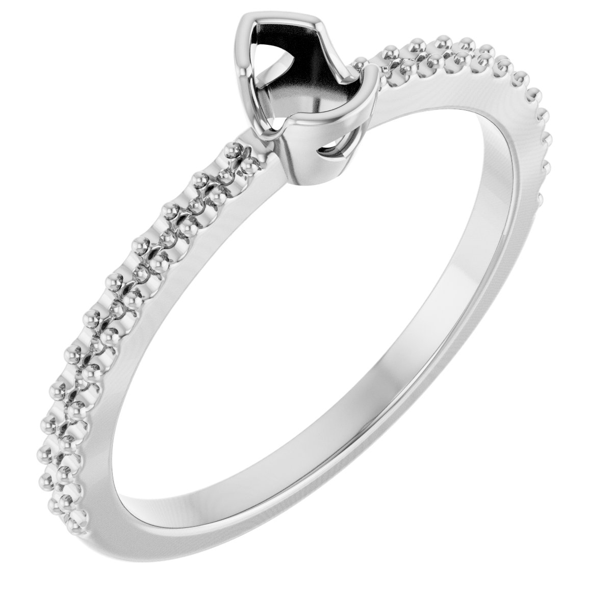 Half-Bezel Engagement Ring