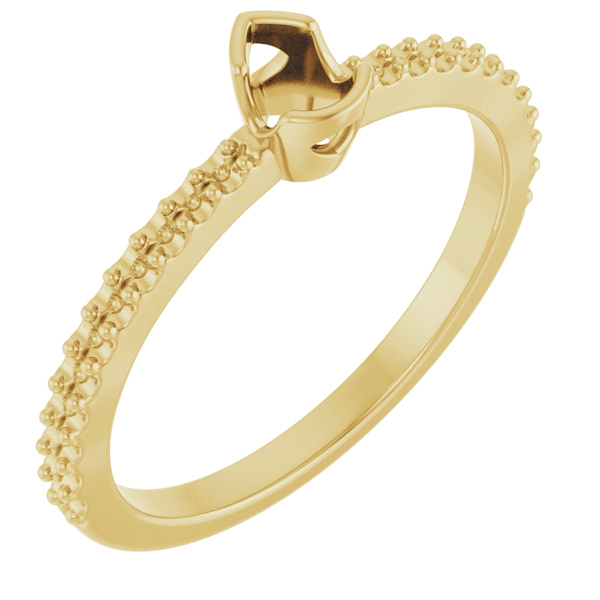 Half-Bezel Engagement Ring