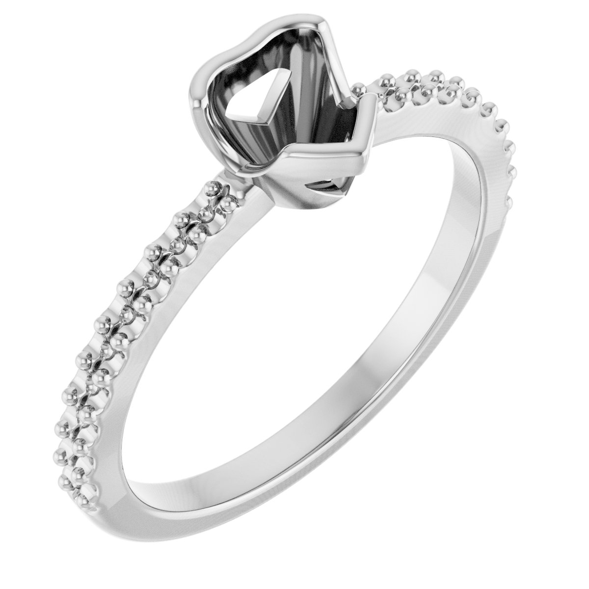 Half-Bezel Engagement Ring