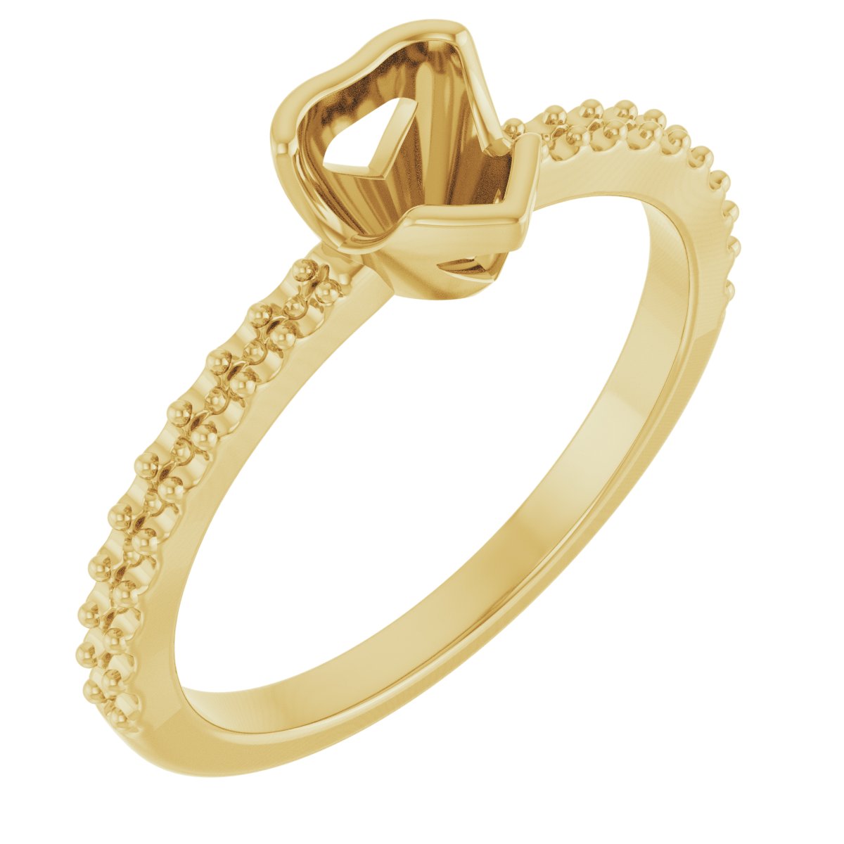 Half-Bezel Engagement Ring