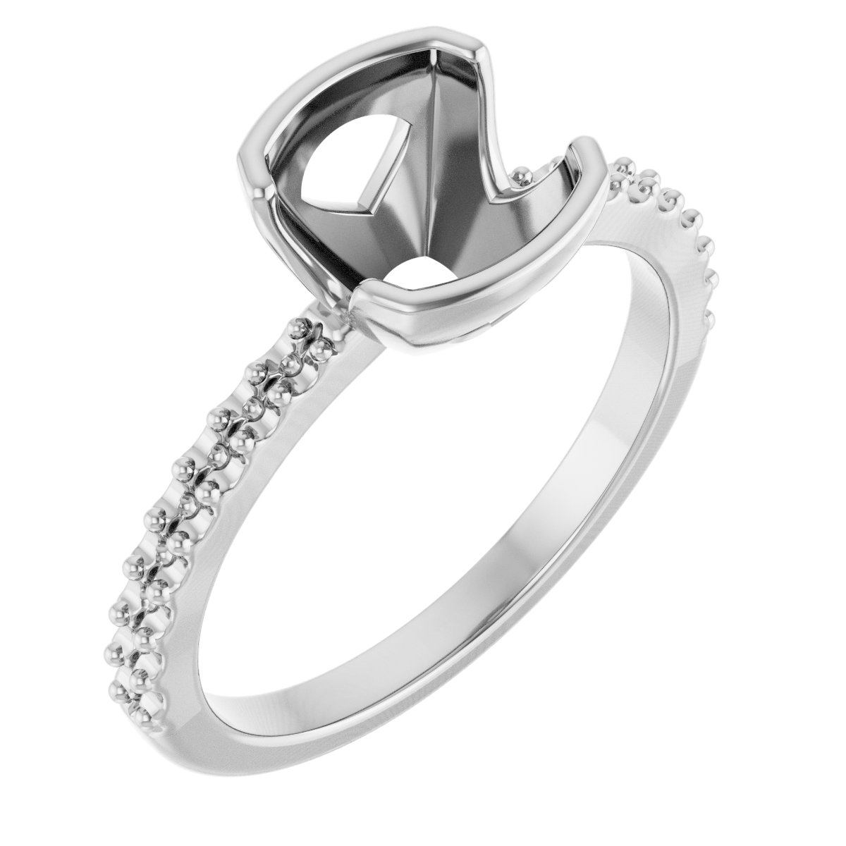 Half-Bezel Engagement Ring