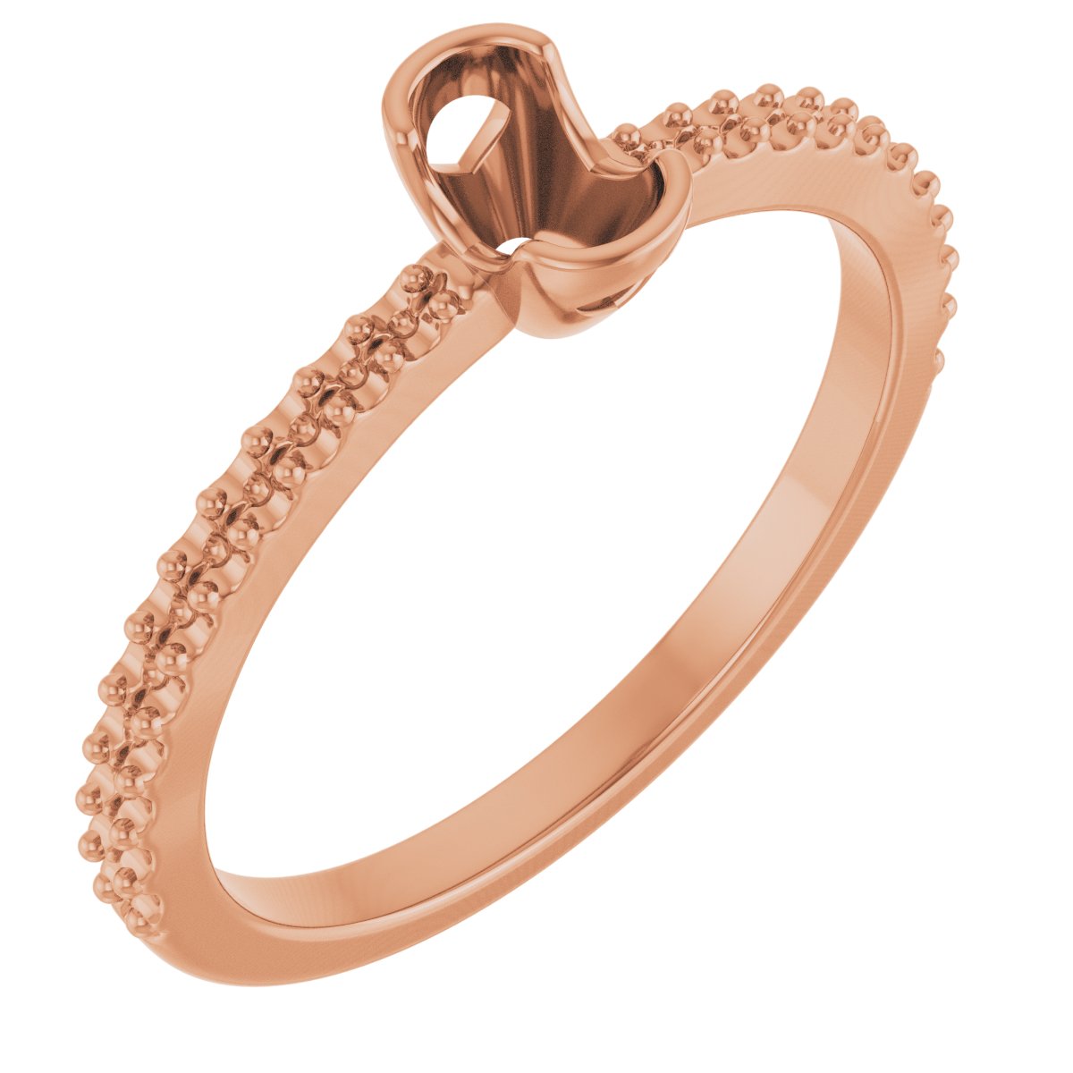 Half-Bezel Engagement Ring