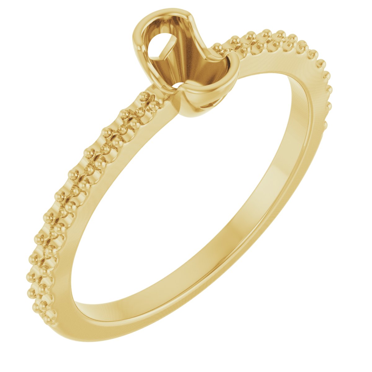 Half-Bezel Engagement Ring