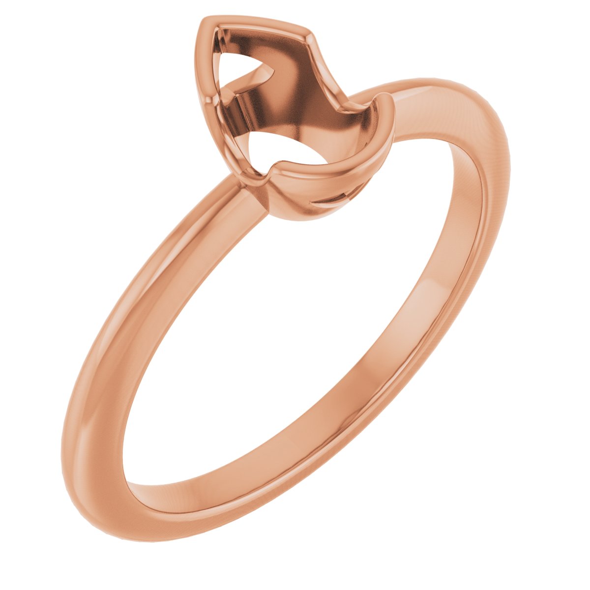 Half-Bezel Engagement Ring