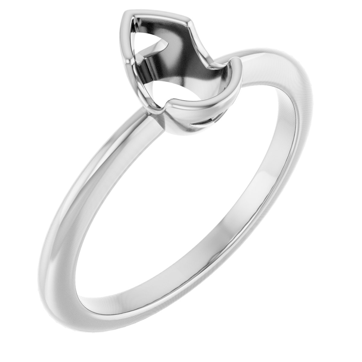 Half-Bezel Engagement Ring